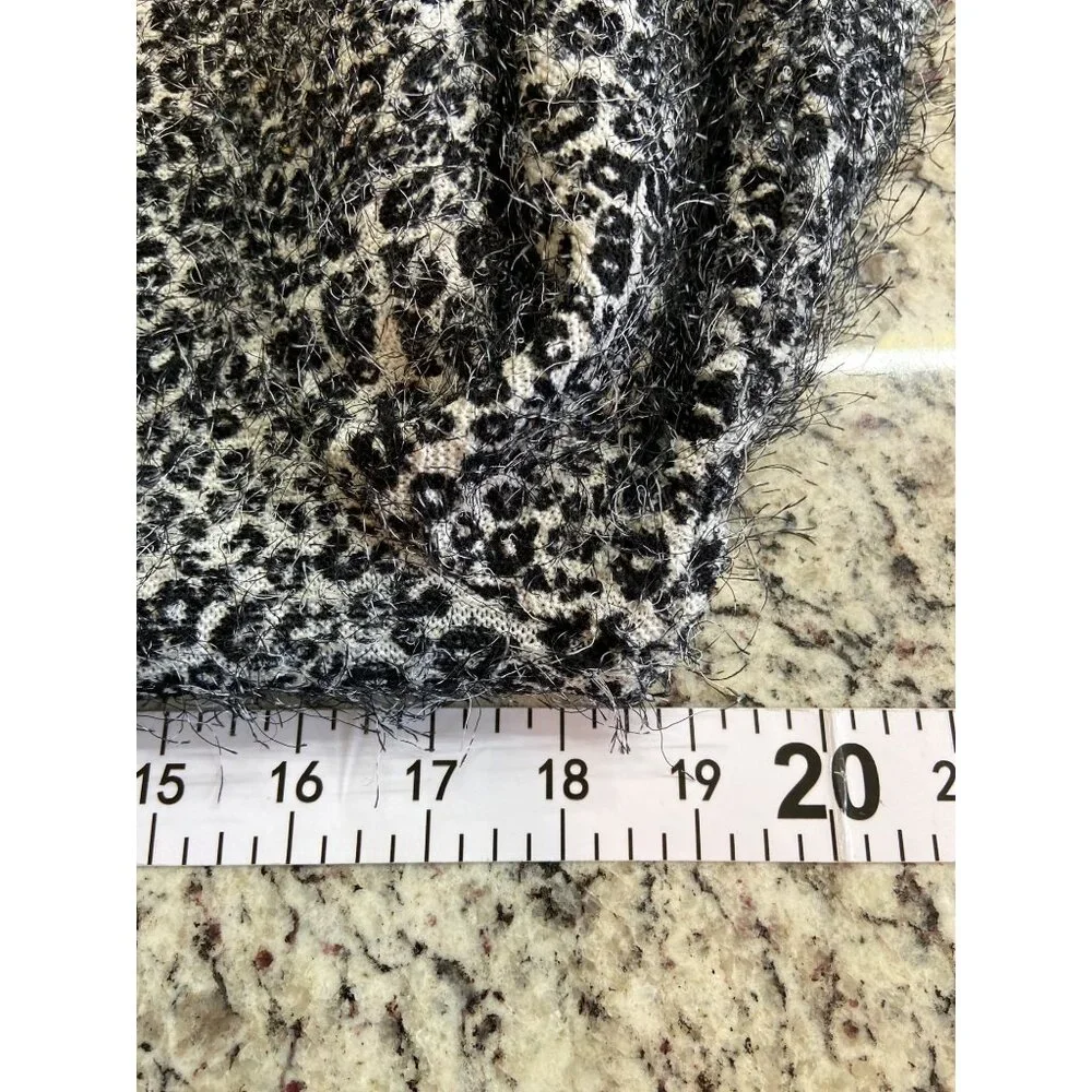 Vintage Studio C Leopard Print Sweater L Black White Mob Wife Retro Glam Y2K_6